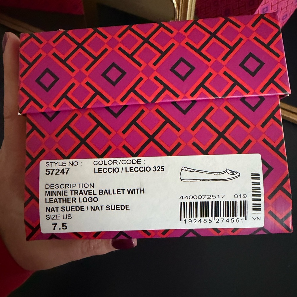 Tory Burch Minnie Travel Suede Green Flats - Picture 8 of 8
